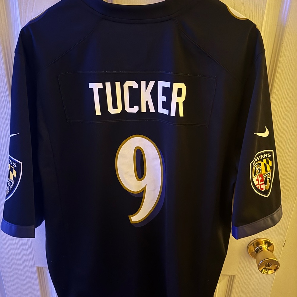 Black and Purple Justin Tucker Ravens jersey